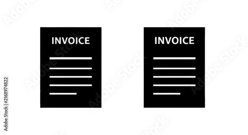 Vector illustration of two invoices icon set on a transparent background