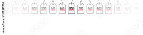Black Friday Sale Price Tag Icon Set