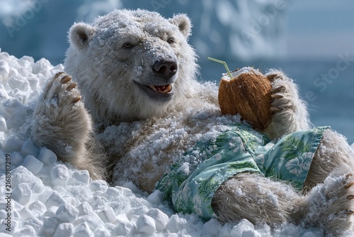 Polar Bear in Frozen Arctic