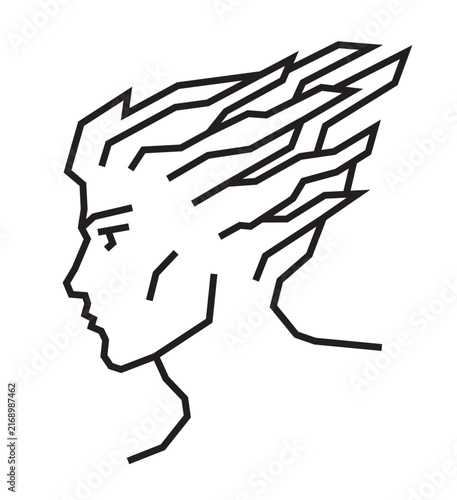 An illustration of a man in a digital style.