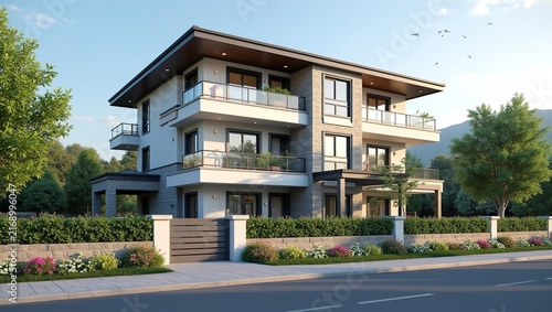 modern house in the park