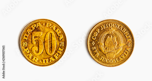 Fotografie 1978 Yugoslavia 50 Para Brass Coin, Socialist Federal Republic of Yugoslavia Coi