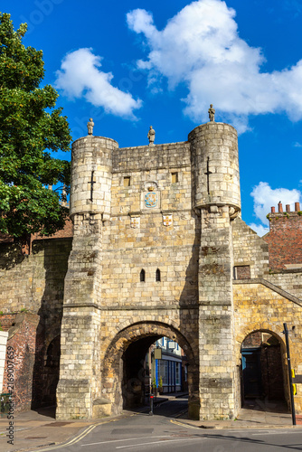 Fotografie Historic Bootham Bar Medieval Gate in York, England, UK