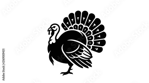 Stylized turkey silhouette