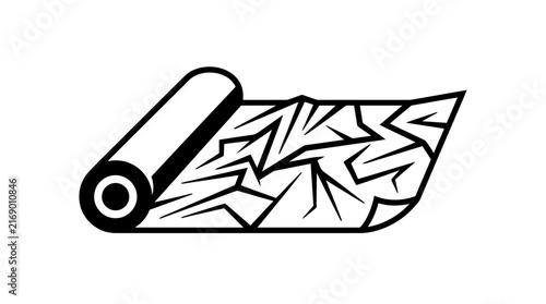 Rolled foil sheet crinkled texture