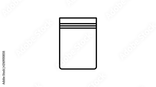 Zippered pouch outline icon