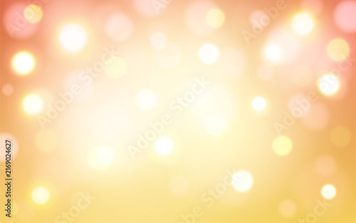 Abstract Warm Golden Orange Bokeh Light Background with Soft Glowing Blur and Festive Gradient, Background decoration