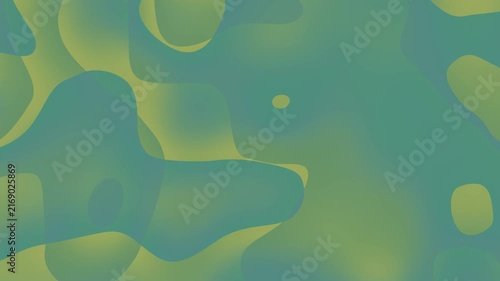 Abstract olive green and teal fluid liquid background with wavy organic overlapping shapes, soft gradient digital graphic backdrop