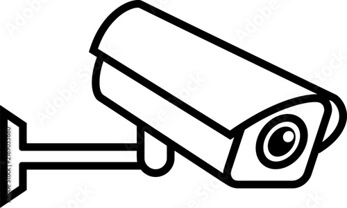 Security cctv camera line icon. Vector illustration.