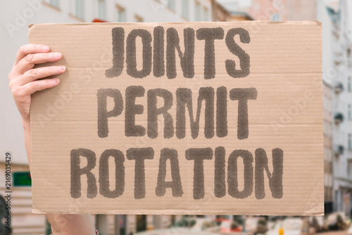 Canvastavla "Joints permit rotation" Articulations enable twisting motion