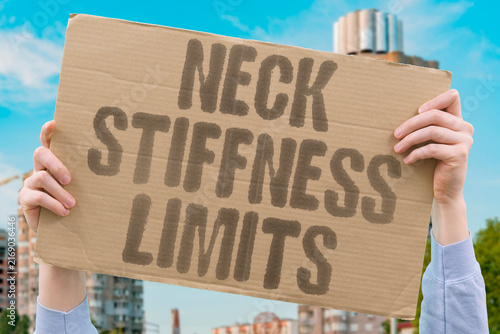 Фотография "Neck stiffness limits" Cervical rigidity restricts motion