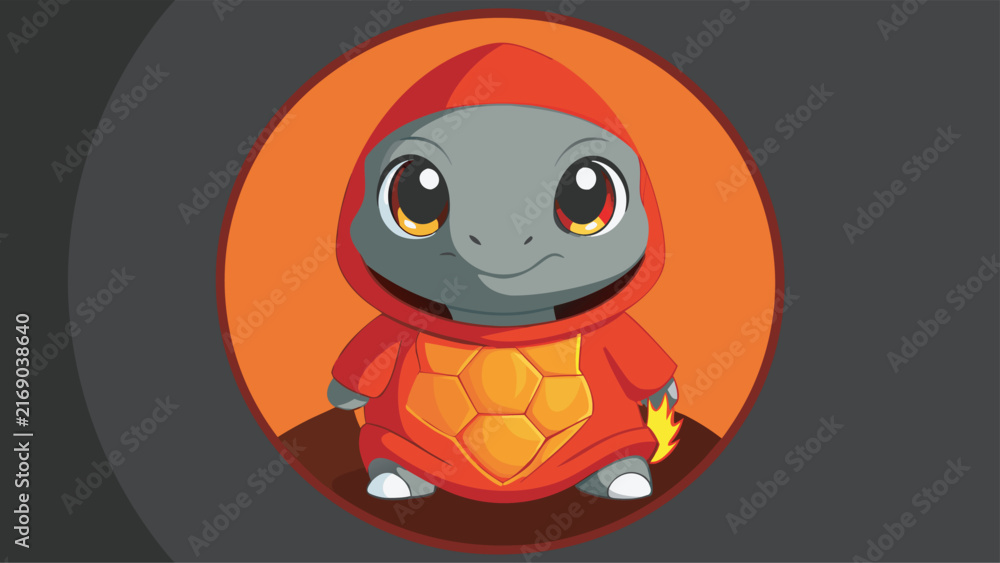 Obraz premium a baby turtle mascot with avo.eps