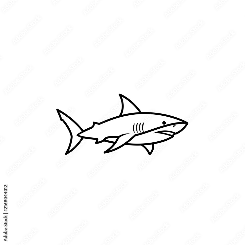 Fototapeta premium Isolated Shark Illustration