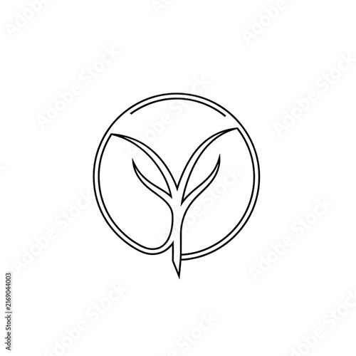 Minimalist Plant Sprout Icon