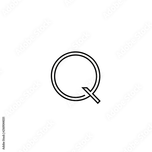 Letter Q logo icon isolated