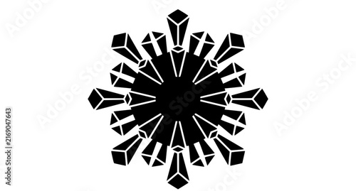Angular Coronavirus Virus Pathogen Medical Cell Black Silhouette Vector Icon
