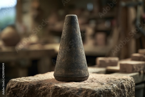 Charcoal material texture, from a side angle with natural light and copy space