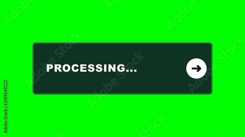 Animated secure checkout and payment success buttons on green screen