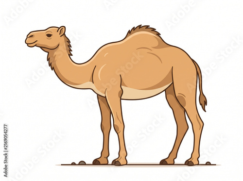 Foto Dromedary Camel Side View Vector Illustration