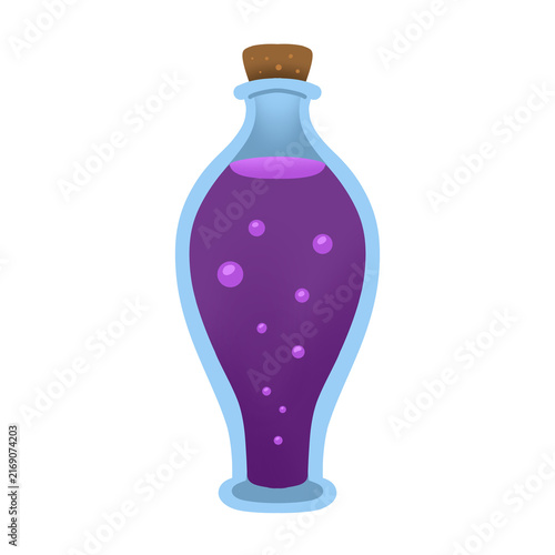 Canvastavla Magic Purple Potion Vector Icon