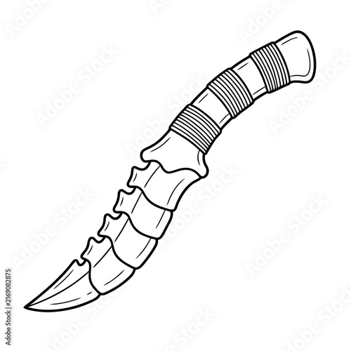 Stylized Knife with Wrapped Handle