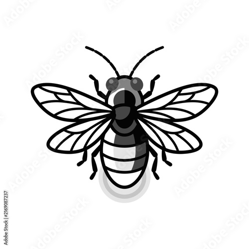 Stylized Firefly Insect Isolated Graphic