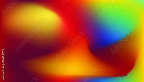 Abstract Vibrant Multicolor Blurred Gradient Background with Red, Yellow, Green and Blue Glow