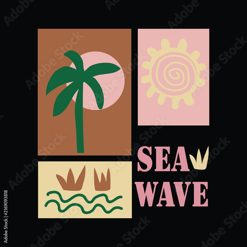 Minimal Art Beach Concept Graphic's