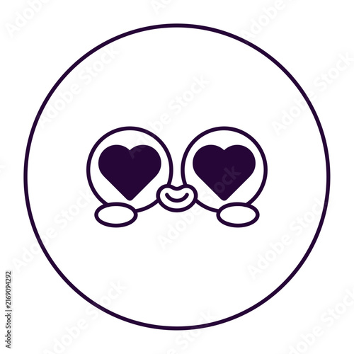Vector emoticons expressing love romance and joyful affection for design

