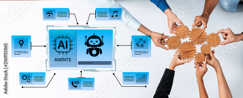 Fotografie AI agents orchestrate tasks across chat data, calls, and content