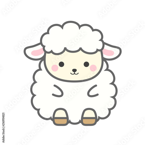 かわいい羊のイラスト