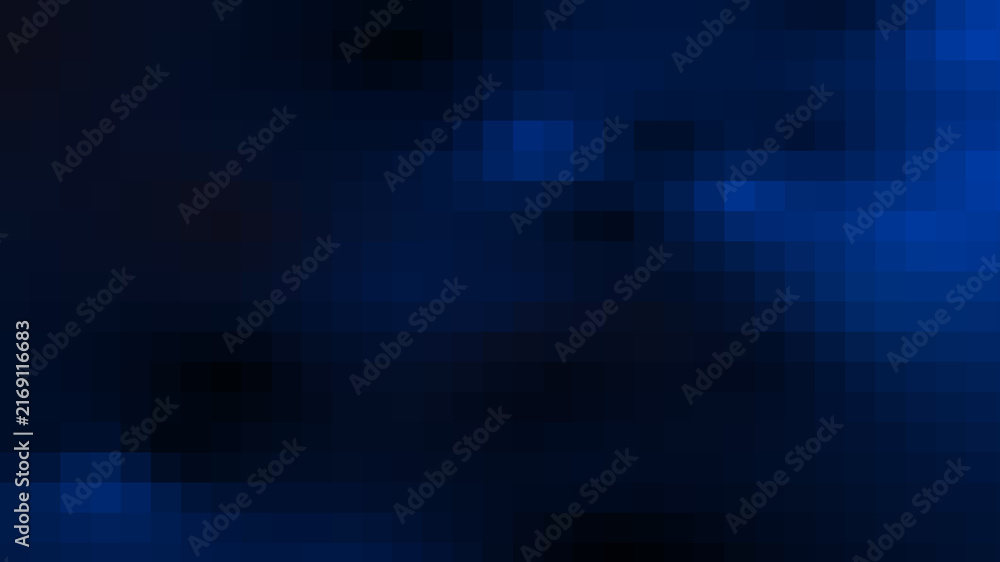 Obraz premium Abstract technology background featuring dark blue pixelated digital mosaic art style for modern computer wallpapers, cyber security concepts, AI data visuals, and graphic design projects.