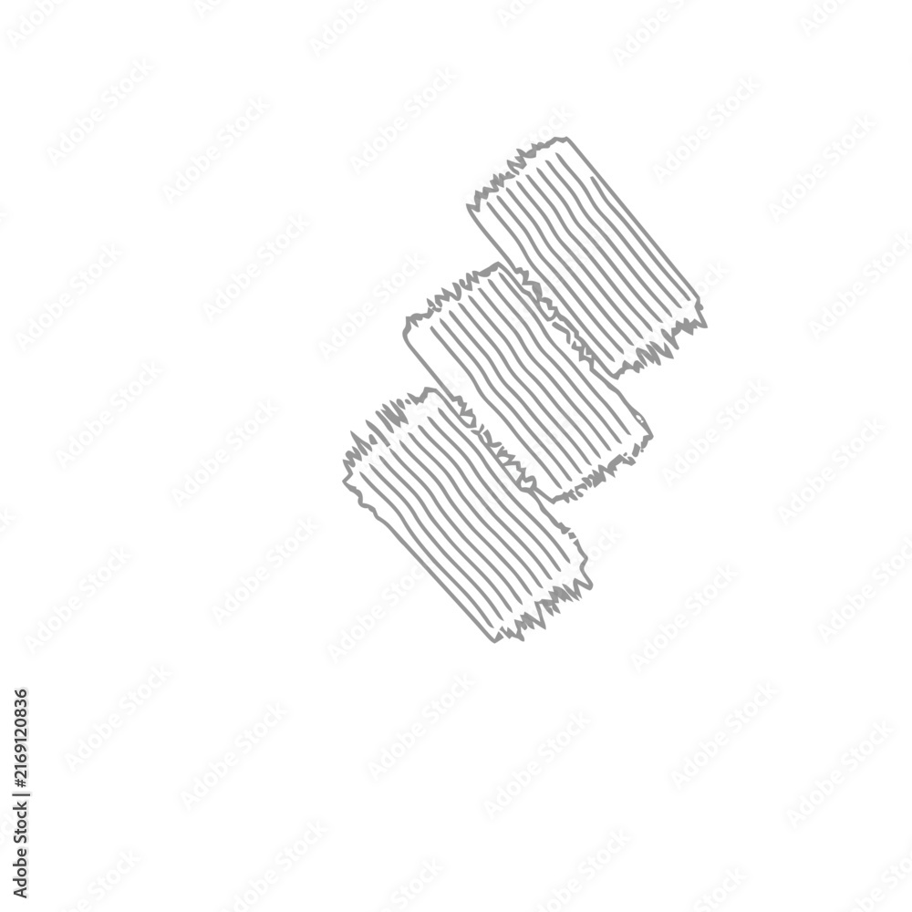 Fototapeta premium Three pasta tubes illustration