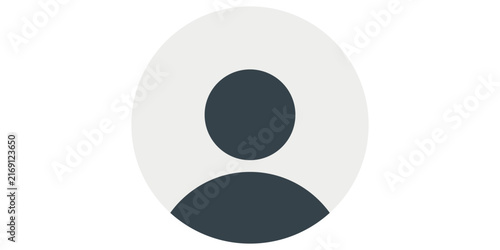 Vector flat illustration in grayscale. Avatar, user profile, person icon, gender neutral silhouette, profile picture. Suitable for social media profiles, icons, screensavers and as a template eps 10
