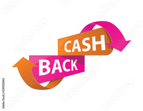 Modern cashback concept logo featuring bold typography and a circular arrow against a white background.