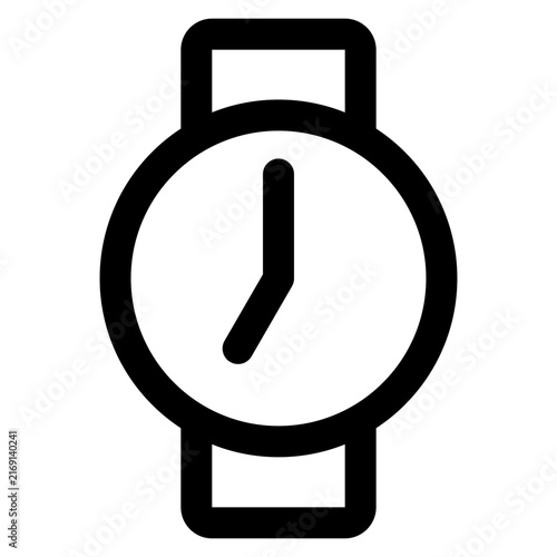 Fotografie シンプルな腕時計のアイコン　7時　19時