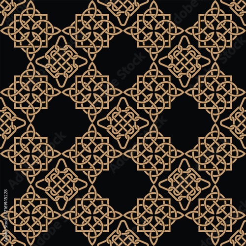 Intricate geometric Islamic star pattern design isolated on transparent background