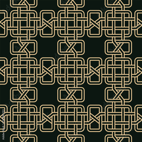 Geometric abstract pattern with neon lines isolated on transparent background