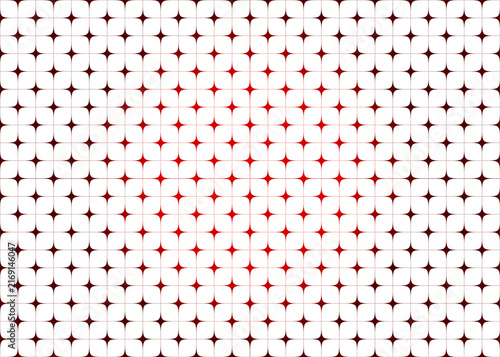 Seamless red gradient grid pattern, geometric star diamond vector background
