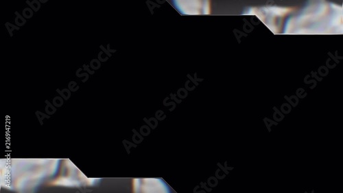 Abstract Geometric Frame with Prism Light Effects