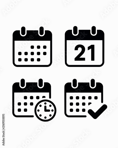 Calendar icon for daily scheduling, meeting reminders, deadline planning, time management, business organization, and task coordination