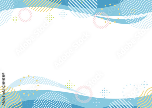 Contemporary-Style Seamless Background With Abstract Geometric Patterns And Text Space. Vector Illustration. Horizontally Repeatable. 
