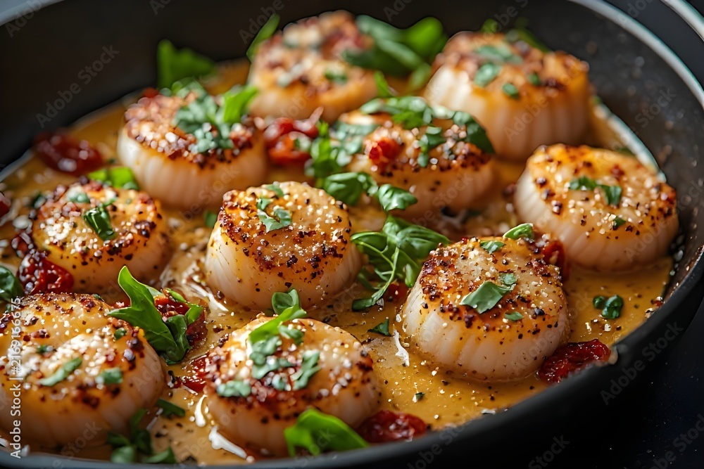 Fototapeta premium marry me tuscan scallops on a plate
