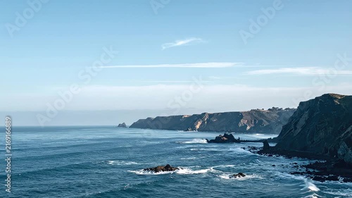 Scenic Coastal Cliffs and Deep Blue Ocean