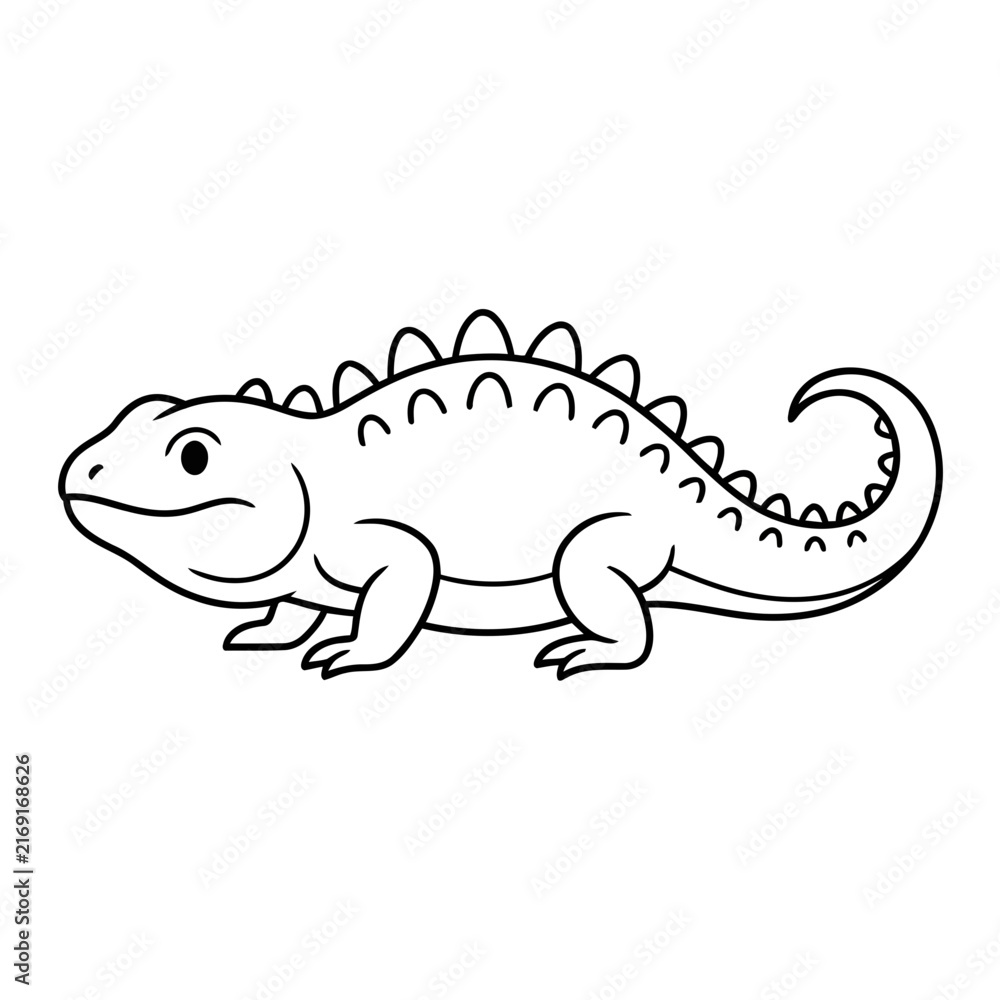 Obraz premium Cartoon Lizard Illustration
