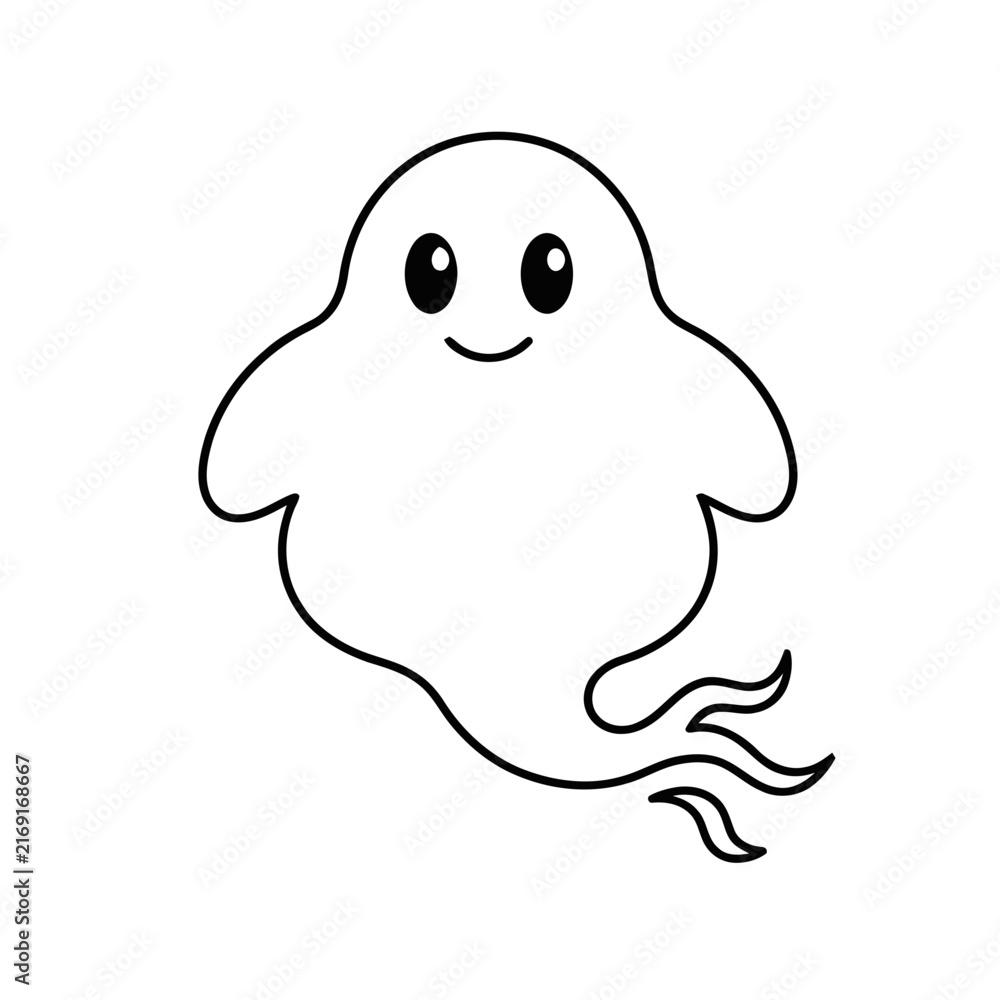 Fototapeta premium Cute Ghost Character