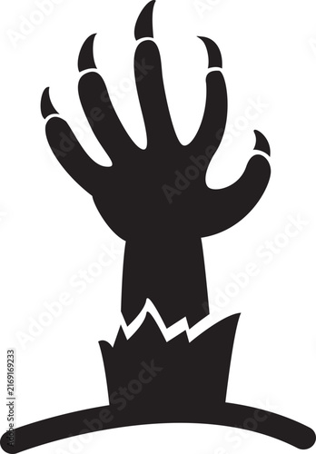 Hand with hole icon
