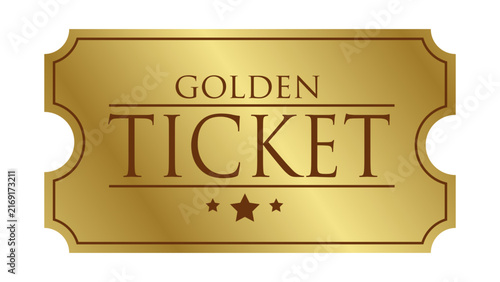 golden tickets template vector illustration