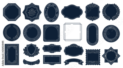 Ornate Frames Collection - Decorative Vintage Borders Isolated