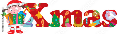 クリスマスのタイポグラフィ
